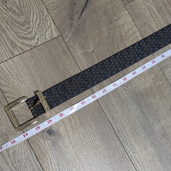 Micheal Kors Brown Leather Gold Buckle Women\'s Belt size Large